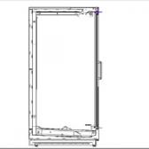 Комплект дверей TESEY (дверь левая+правая, 2 ручки, модульная рама, стойки, профиль-компенсатор) TESEY